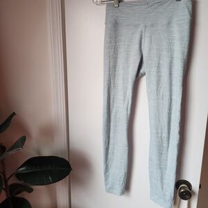Outdoor Voices Light Blue Heathered Leggings XS High Rise Full Length Yoga Gym